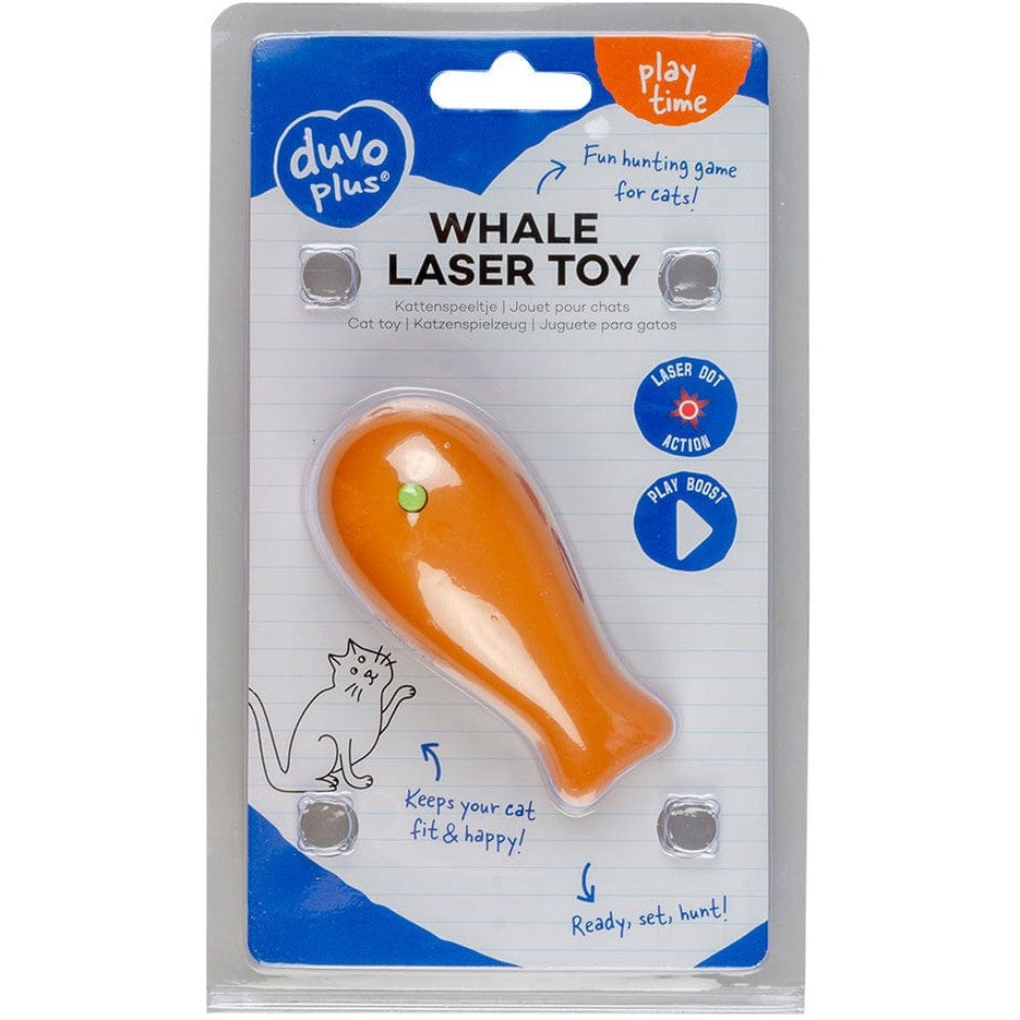 WHALE LASER CAT TOY - 8X4X4CM (MIXED COLORS)
