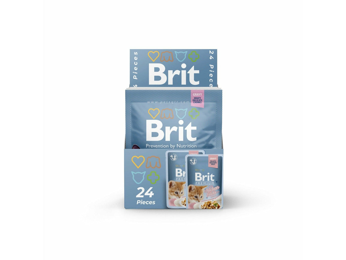 Brit Premium Fillets in Gravy with Chicken for Kitten 24X85g pouchs