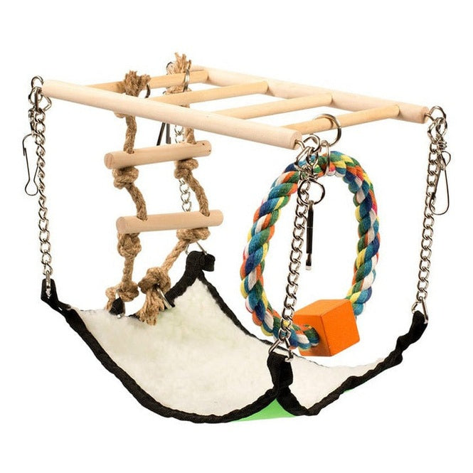 Wooden Hanging Bridge Toy for Rodents