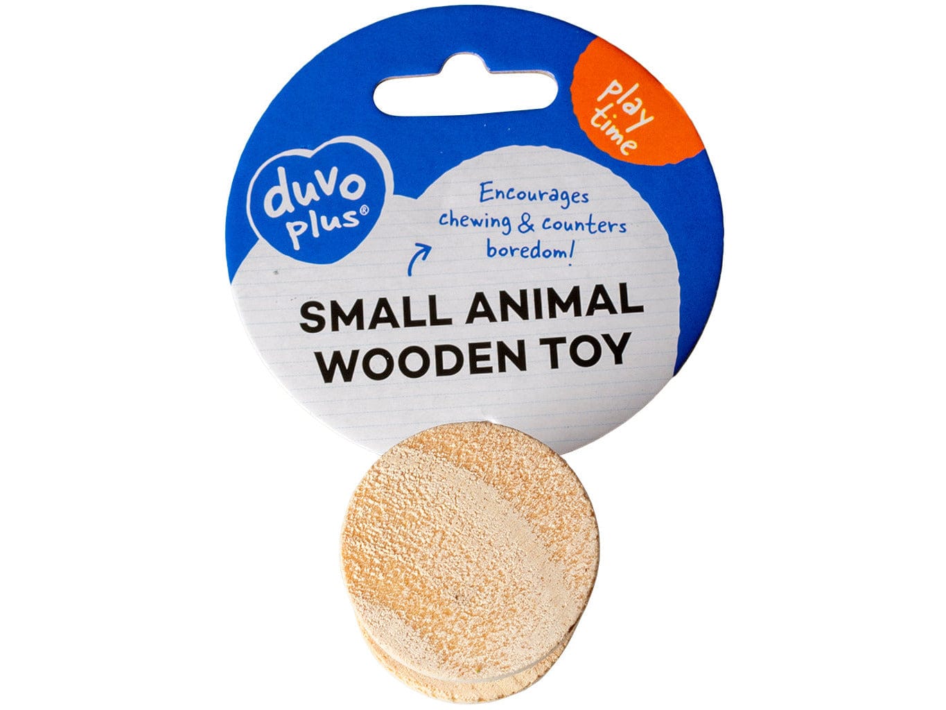 Wooden Roll Toy with Bell for Rodents
