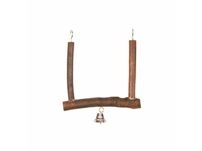 Wooden Swing with Bell for Birds