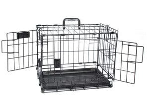 VOYAGER Wire Crate - 2 doors new patented lock Black
