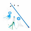Xmas Playing Rod with 2 Toys for Cats