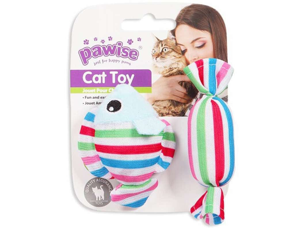 PAWISE Fish &Candy Cat Toy