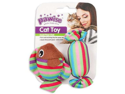 PAWISE Fish &Candy Cat Toy