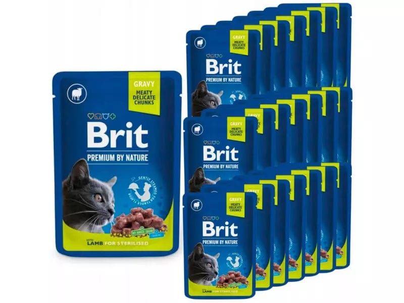 Brit premium cat pouches Lamb for Sterilised 24x100g