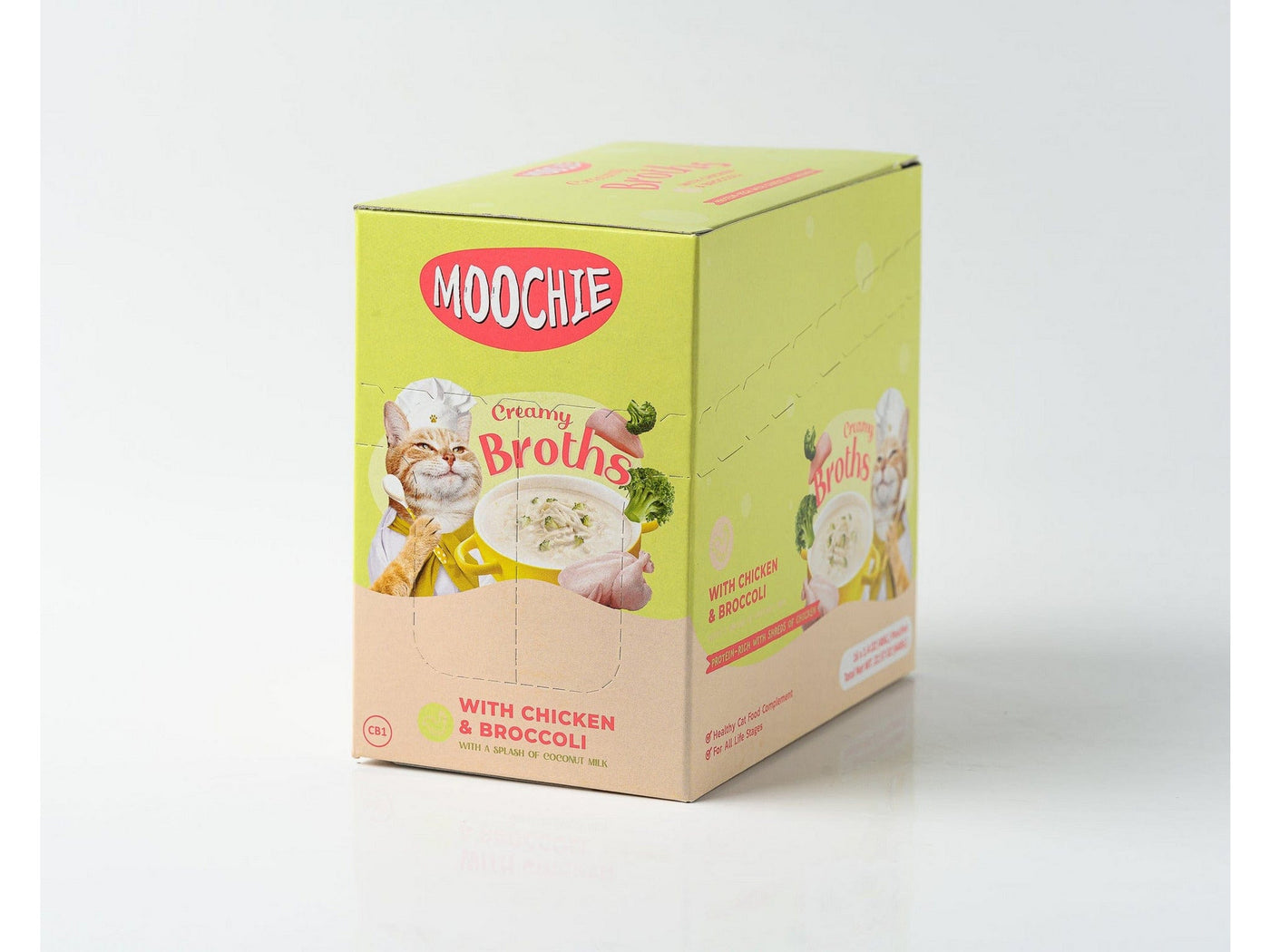 Moochie Broth Chicken & Broccoli 16x40g Pouchs