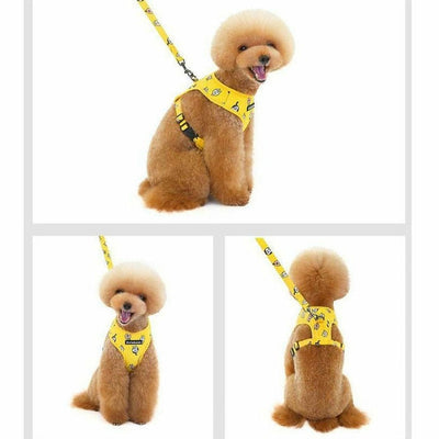 No-Pull Dog Harness and Leash Set with Handle- Yellow