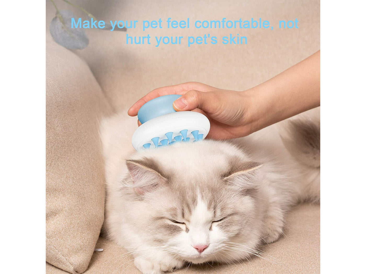 SOFT Massage Soft Comb - Coarse Teeth Blue
