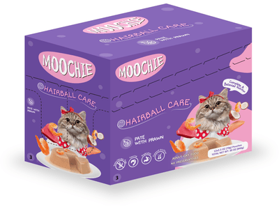 MOOCHIE PATE WITH PRAWN (HAIRBALL CARE) 12x70g Pouchs