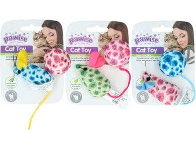 PAWISE Cat Toy - Mice & Ball