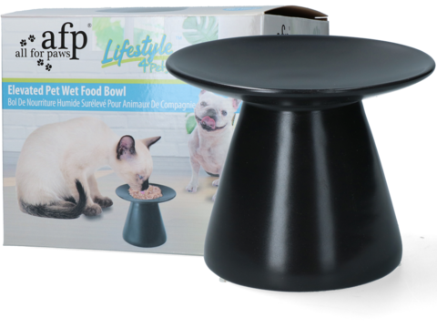 AFP Liftstyle4Pets - Elevated Pet Wet Food Bowl - Charcoal