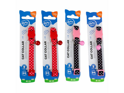 Cat Collar White Dots Nylon 20-30cm / 10mm