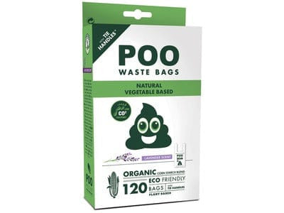 Poo Easy Tie handles Dog Waste Bags (120 bags) - Lavender Scented