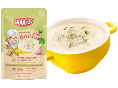 Moochie Broth Chicken & Broccoli  40G  Pouch