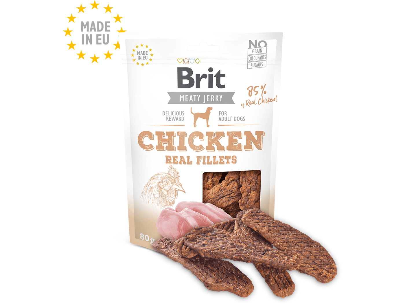 Brit Jerky-Chicken Fillets 80g