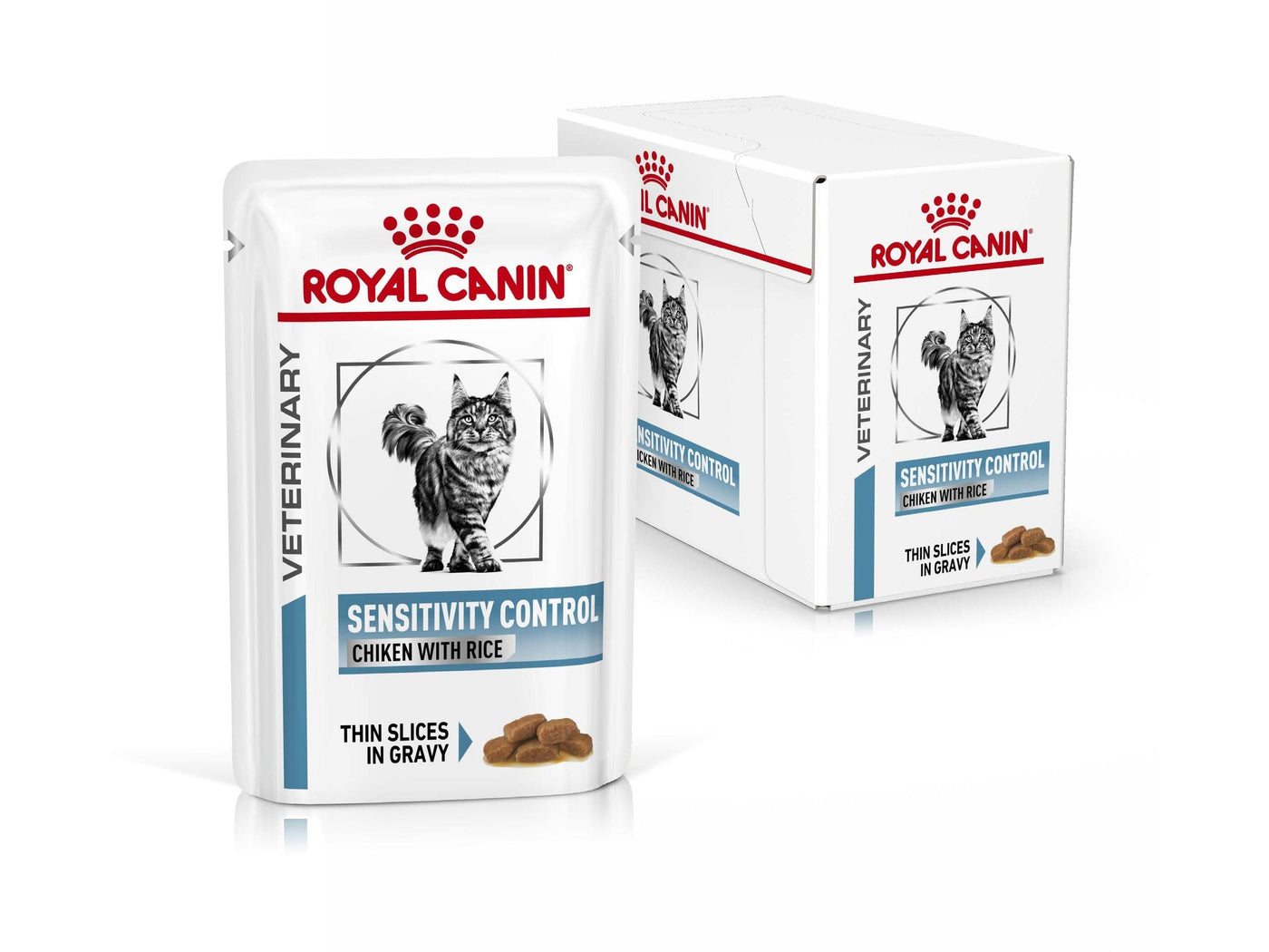 Vet Health Nutrition التحكم في حساسية القطط بالدجاج والأرز (طعام رطب - أكياس 12 × 85 جرام)