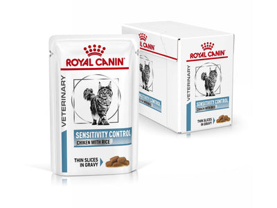 Vet Health Nutrition Feline Sensitivity Control Chicken & Rice (Wet Food - 12X85G Pouches)