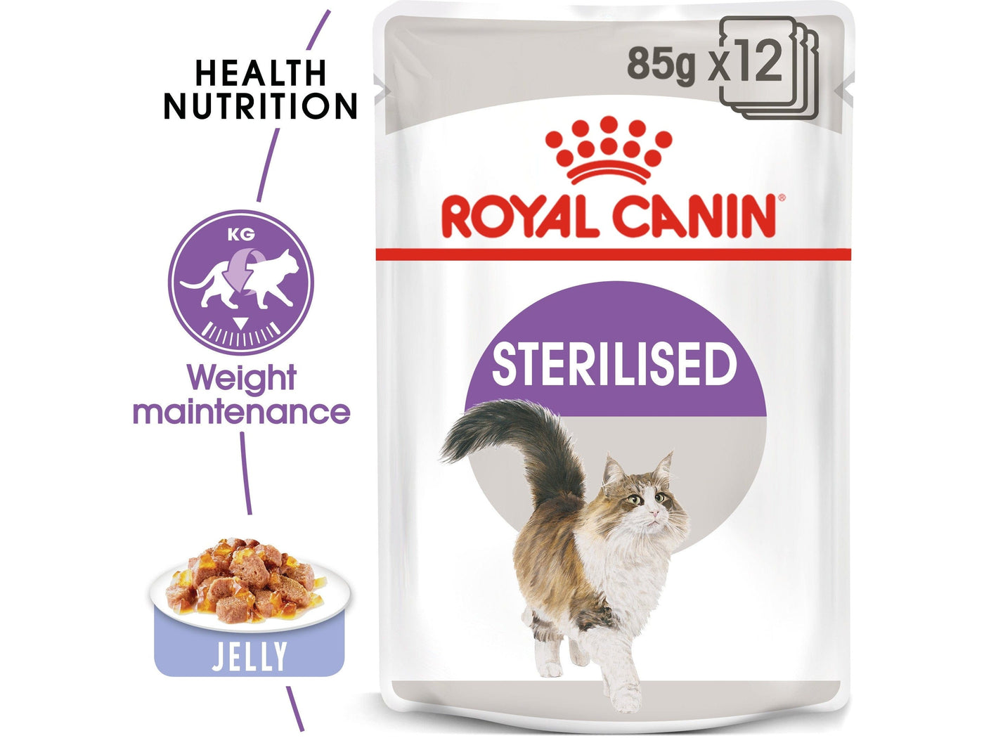 Feline Health Nutrition Sterilised Jelly (12X85G Wet Food - Pouches)
