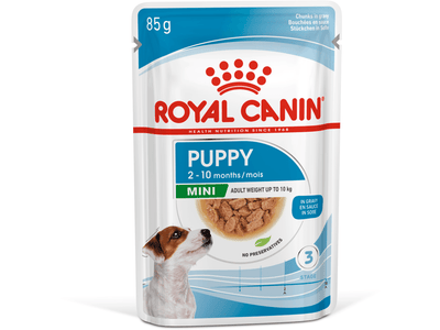 Size Health Nutrition Mini Puppy 85GX12 WET FOOD - Pouches