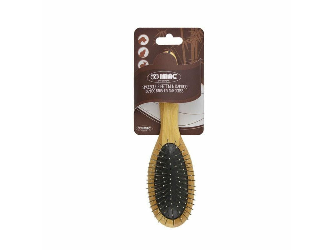 BAMBOO BRUSH 23-Stainless steel teeth with covered tips
