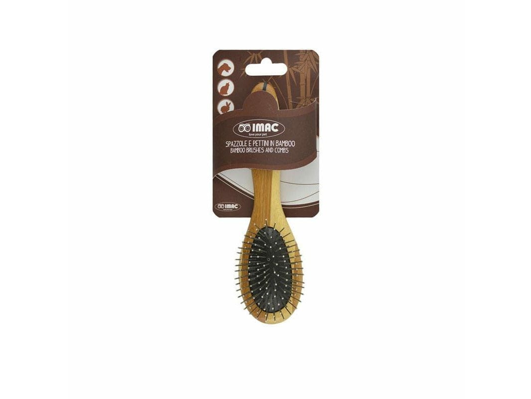 BAMBOO BRUSH 19-Stainless steel teeth with covered tips