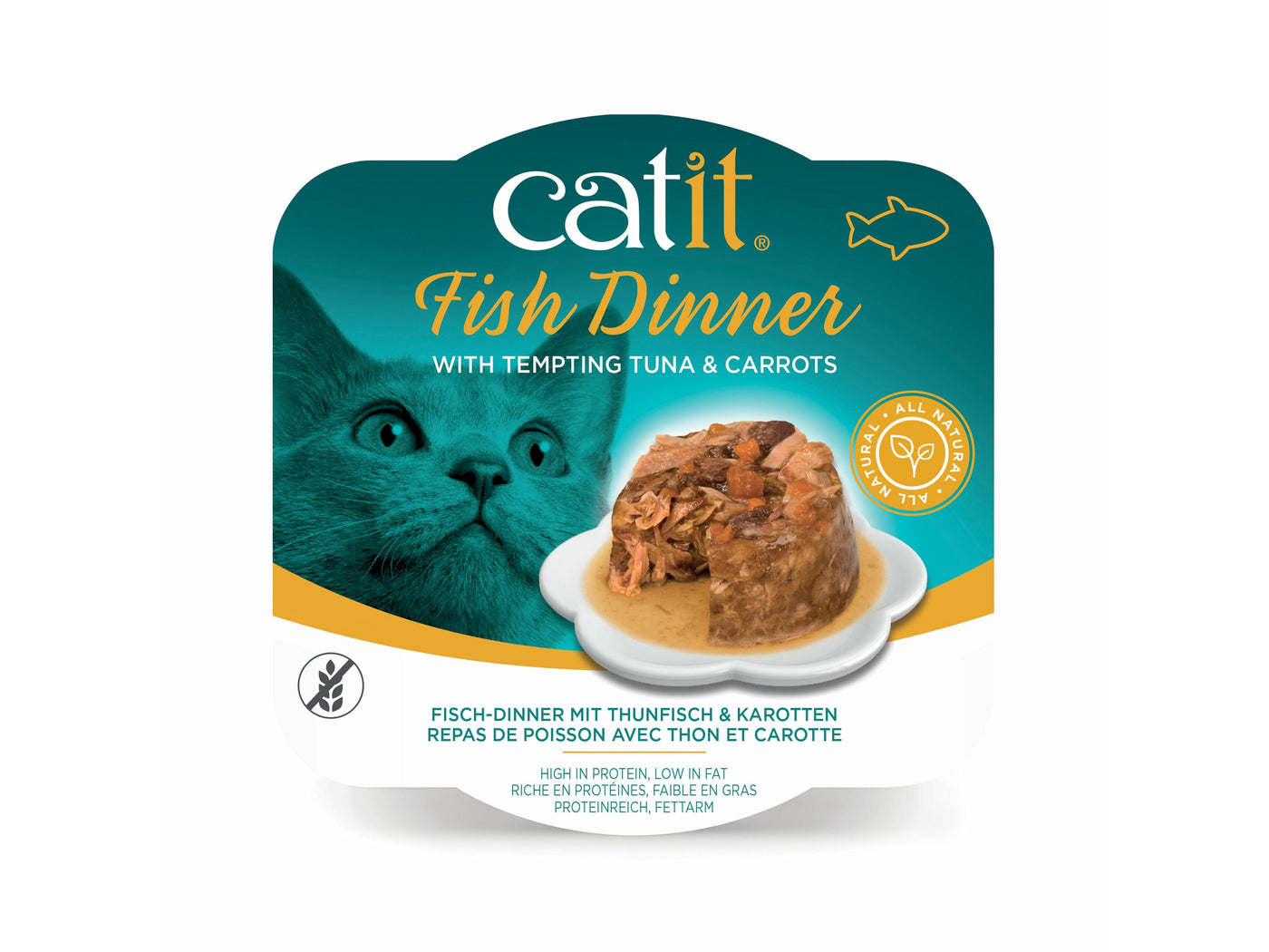 Catit Fish Dinner, Tuna & Carrot 80 g, 6pcs/box