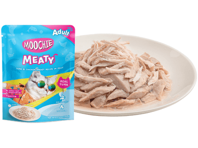 Moochie Meaty Tuna & Chicken Breast Recipe In Jelly  70G  Pouch