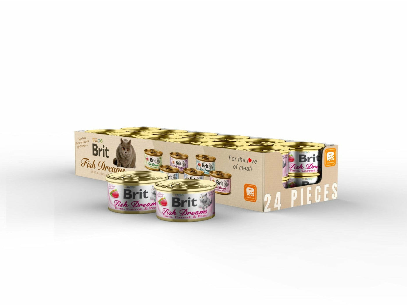 Tuna, Carrot & Pea Box 80gx24pcs Brit  Dreams